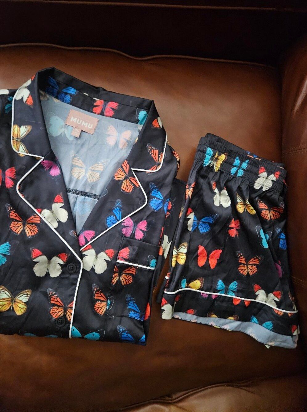Show Me Your Mumu Favorite PJ Set in the print "Butterflies in my Eyes" XS